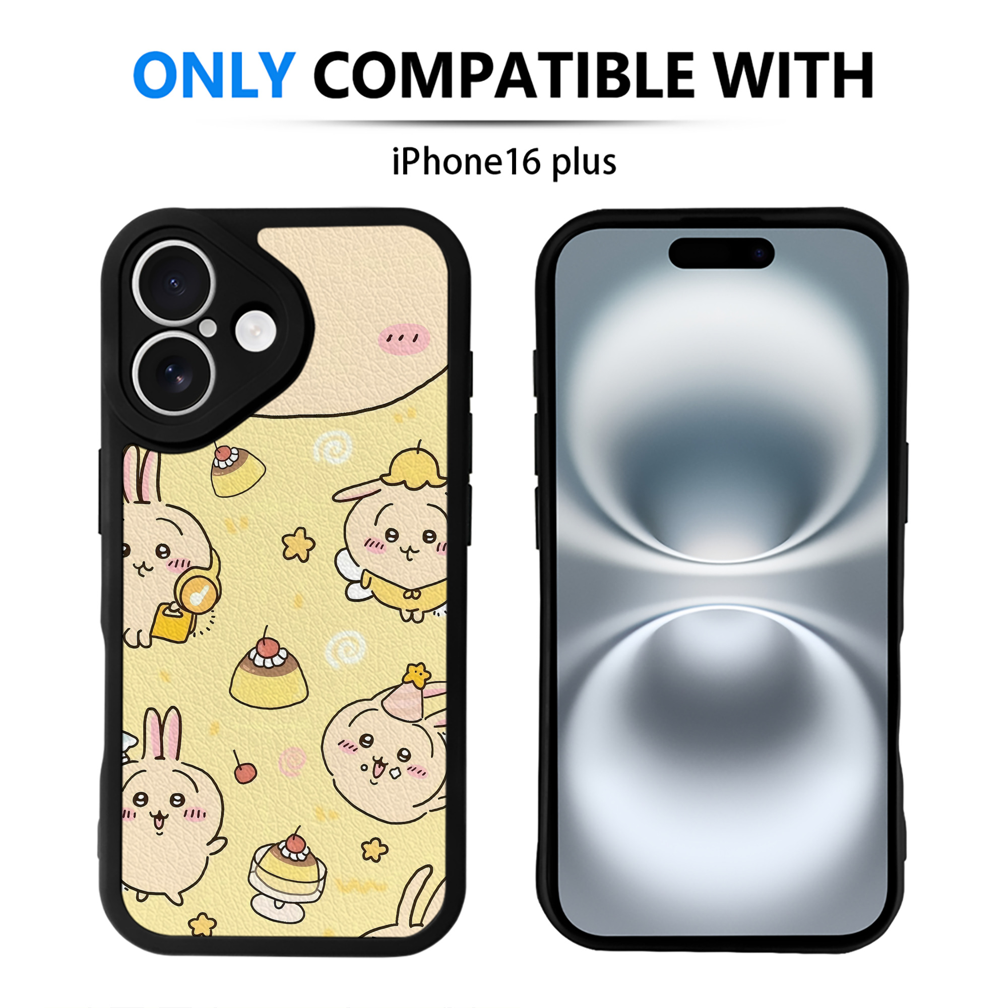 （画像用） ちいかわ Chii-kawa 【iPhone 16シリーズ対応】シリコンスマホケース（レザー調） 材質：シリコン